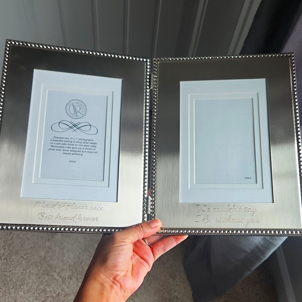 Maid of honor silver folder photo frame